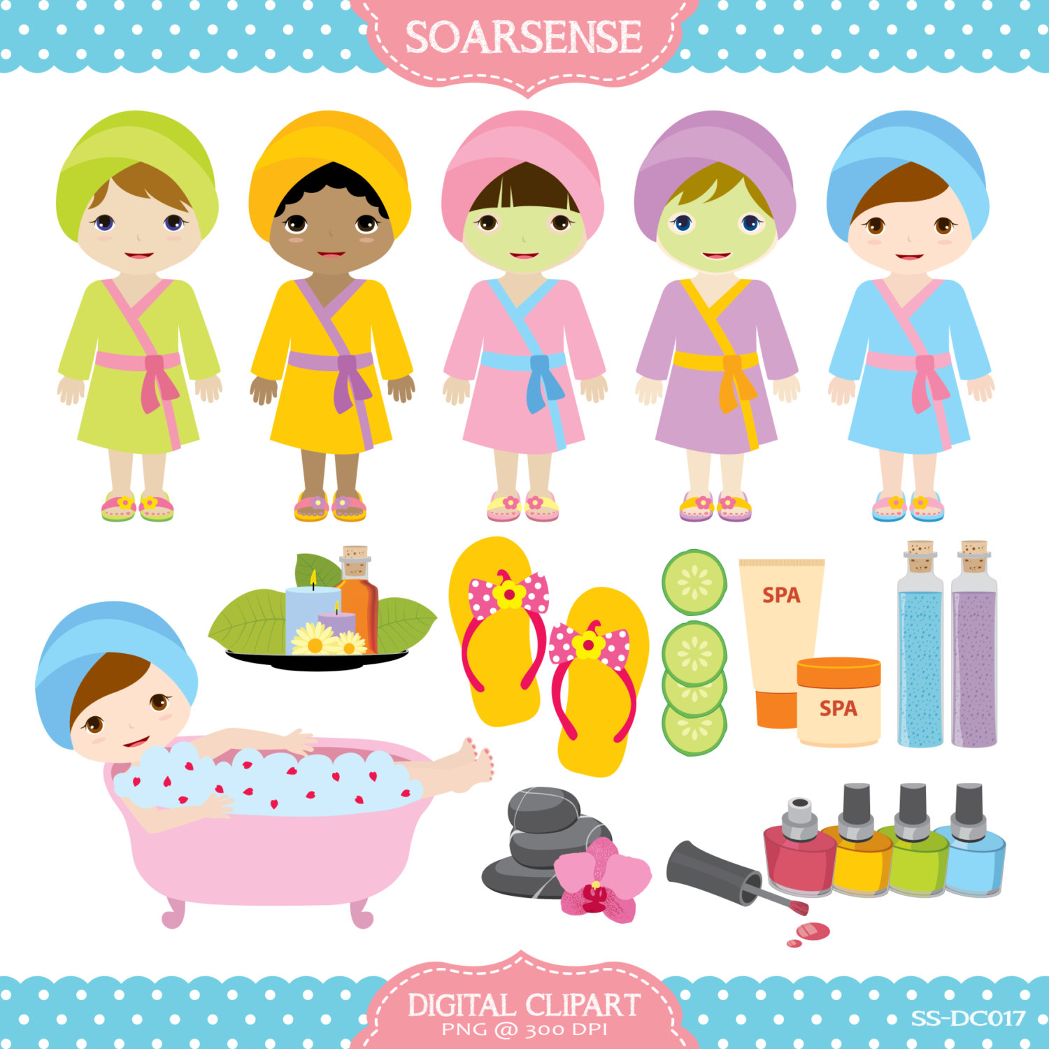 spa party clipart may