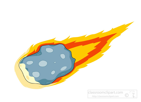Space Asteroid Falling From Sky Classroom Clipart