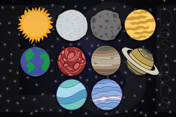 Planets Clipart, Space Clipart, Includes Space Digital Paper, Digital  Background Paper, Background, Scrapbook paper. ESIC1 from ESIdesignsdigital  on Etsy ClipartLook.com 