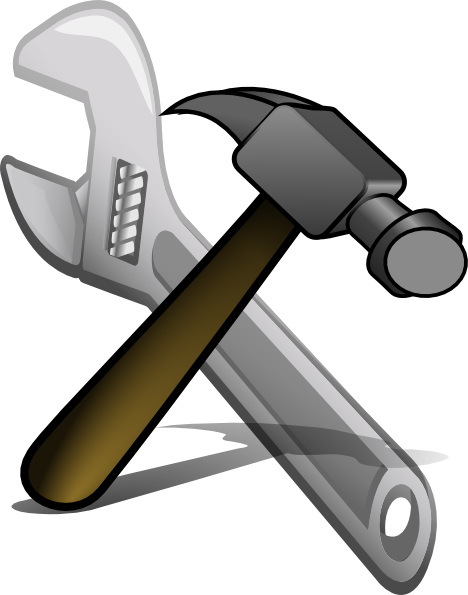 Crossed Hammer And Spanner Cl - Spanner Clipart
