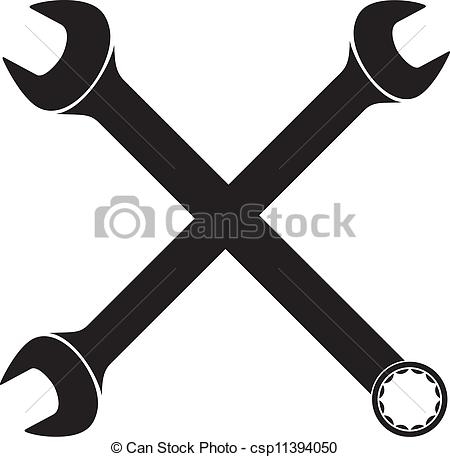crossed wrenches - csp1139405 - Spanner Clipart