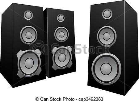 Black abstract speakers - csp3492383