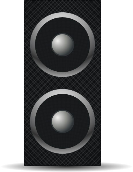 Black speaker white backgroun