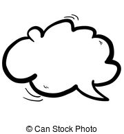 black and white freehand drawn cartoon cloud speech bubble