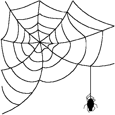 Haunted Spider and Web Clipar