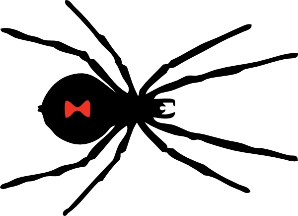 Black Widow Spider clip art - Spider Clipart