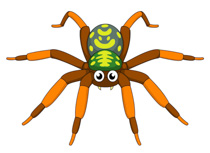 Spider With Fangs Clipart Siz - Spider Clipart