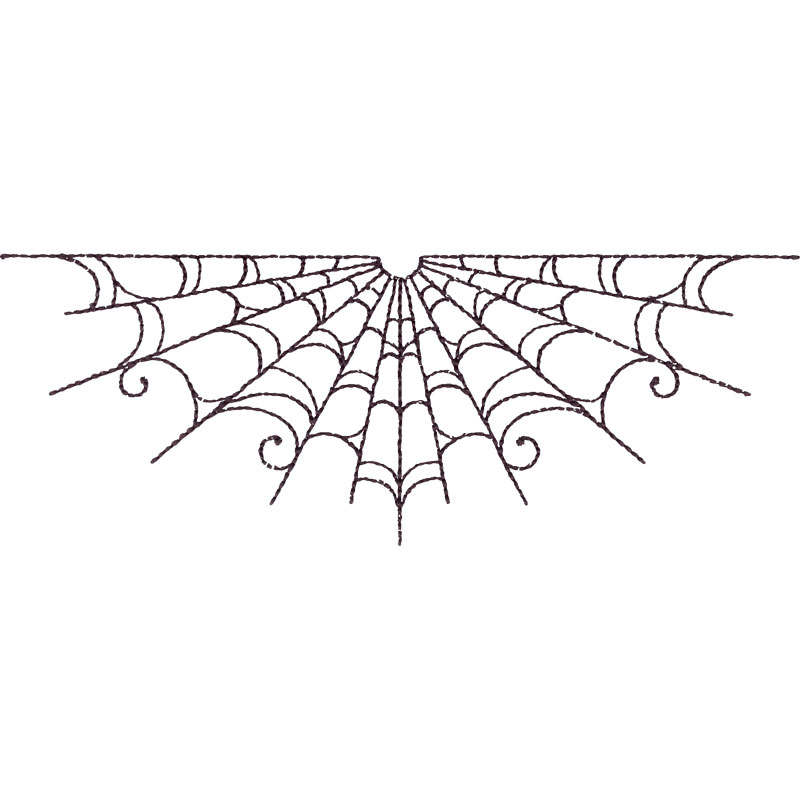 Halloween border spider web b