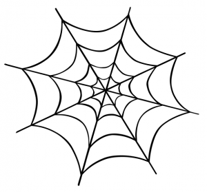 Spider web the world clipart