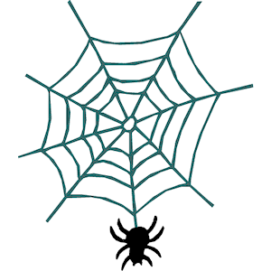 Haunted Spider and Web Clipar