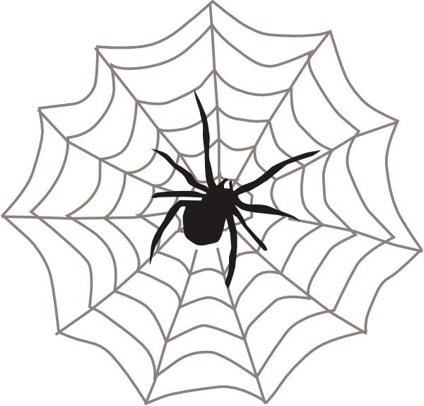 Spider With Web Clip Art At Clker Com Vector Clip Art Online