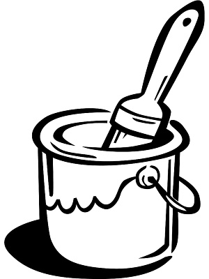 Paint Can And Brush Clip Art 