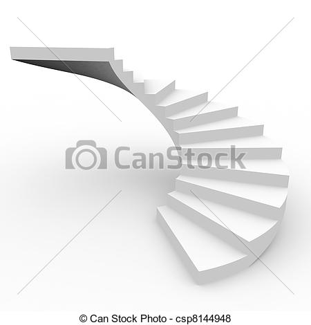 ... Spiral staircase. Computer generated image.