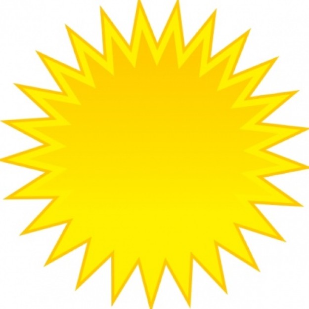 Spite Sun clip art Vector . - Sunburst Clip Art