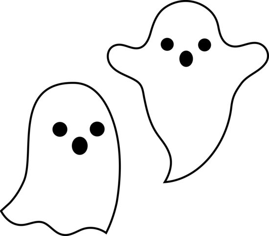 Spooky Halloween Clipart. Simple Spooky Halloween Ghosts .
