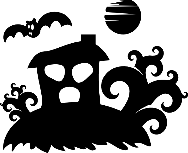 Spooky Forest Silhouette Clip