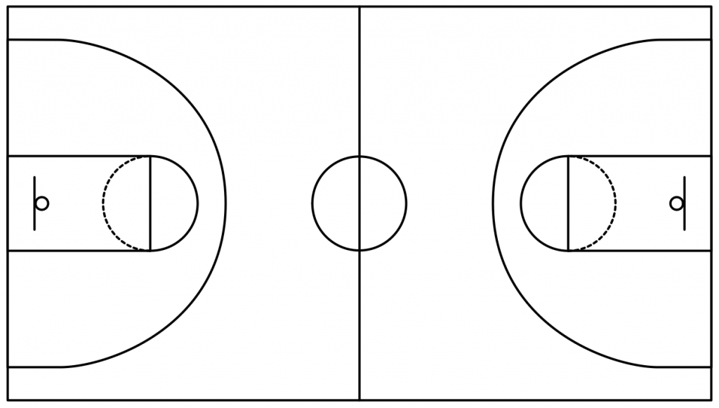 Basketball court / Clip art .