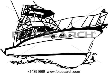 Sport Fishing Boat - Fishing Boat Clip Art