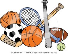 sports baby shower clip art s - Sports Equipment Clipart