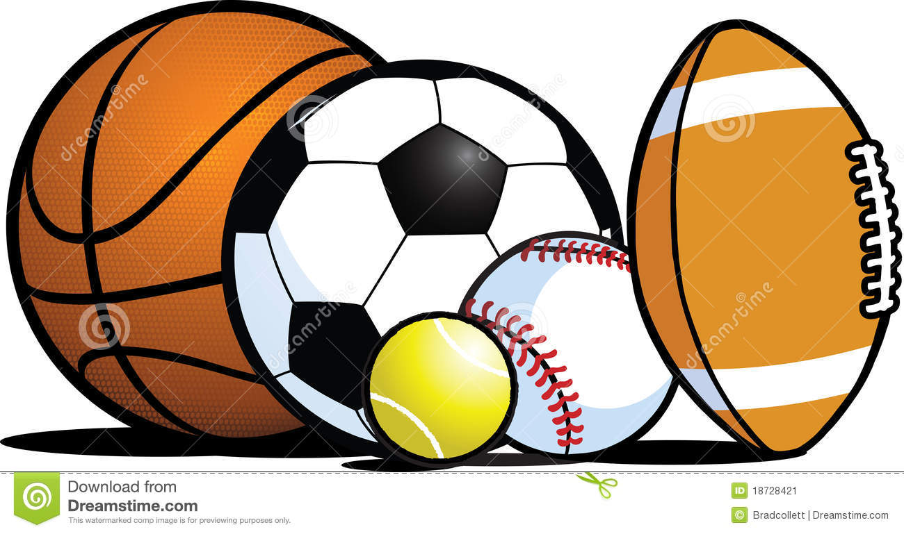Sports Balls Clipart Borders  - Clipart Sports
