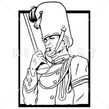 Sports Clipart Image of A Marching Band Drum Major Blowing A Whistle http://