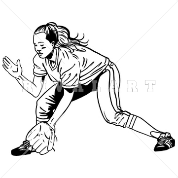 Sports Clipart Image of Woman .
