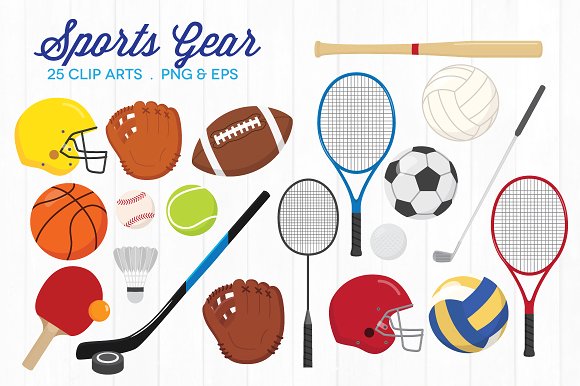 Sports ball and tennis racket