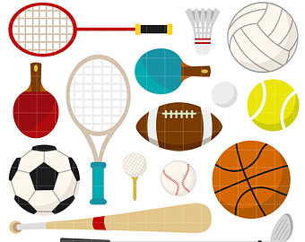 Sports equipment clipart .