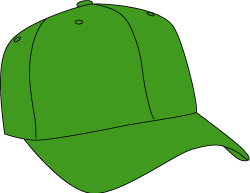 Sports Green Baseball Cap Clip Art