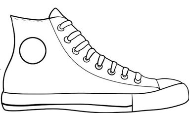 Single Tennis Shoe Clip Art I