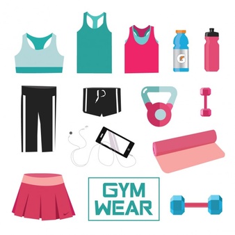 Gym wear collection - Sports Wear Clipart