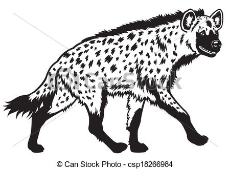 Hyena silhouette Clipartby la