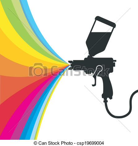 ... spray paint vector - Silhouette gun spray paint color,... ...