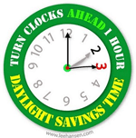 spring ahead for daylight savings time