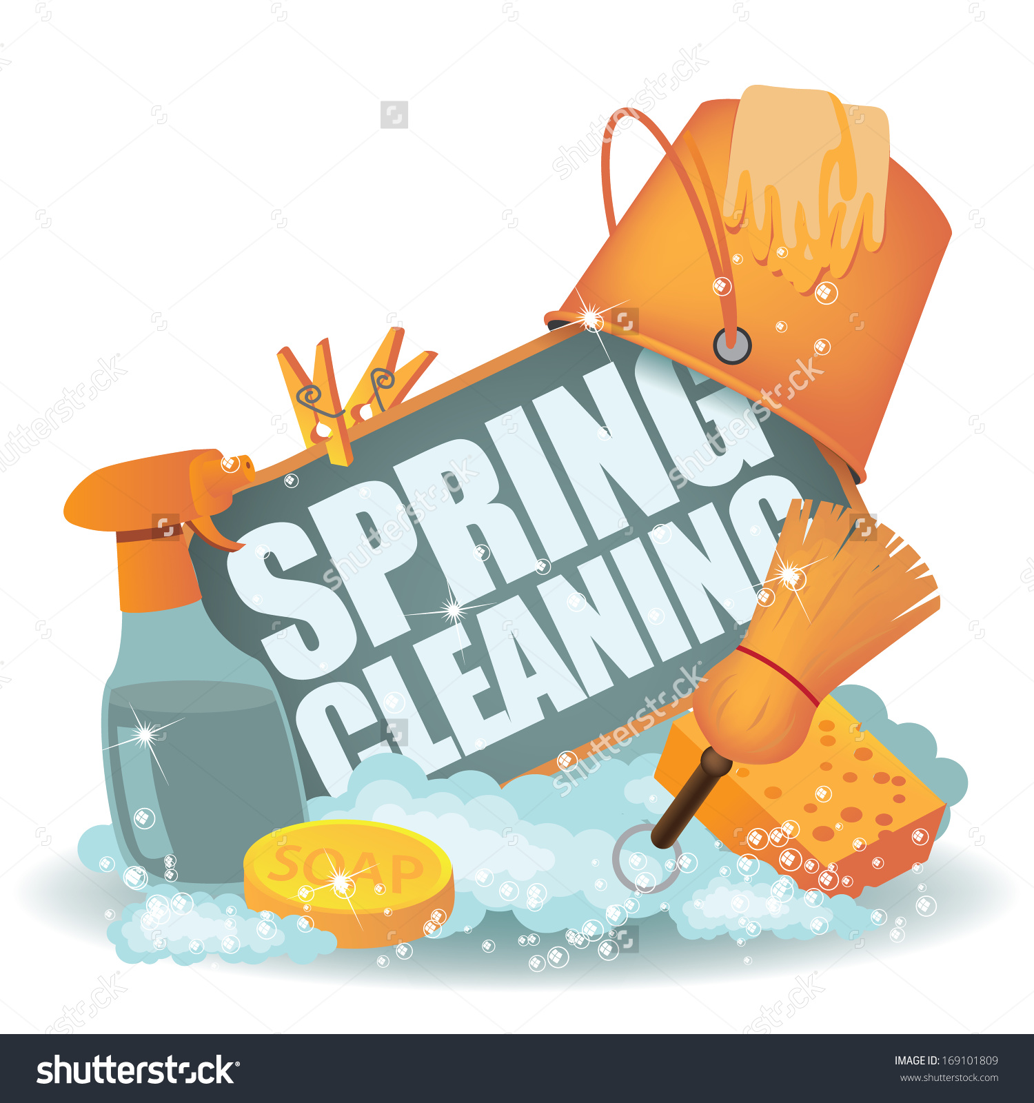 Spring Cleaning Icon. EPS 10 vector, grouped for easy editing. No open shapes