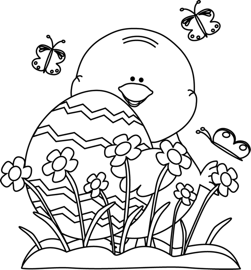 spring clipart black and whit