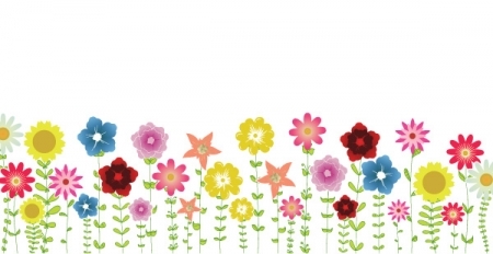 Spring Clip Art. Spring Flowers Background .