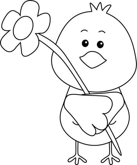 Spring Clip Art Black And Whi