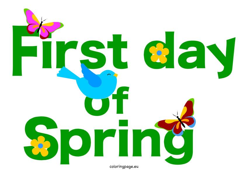 ... Spring Clipart; First day of sprint clipart ...