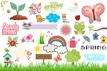 Spring Clipart (100  pieces) - Spring Clipart