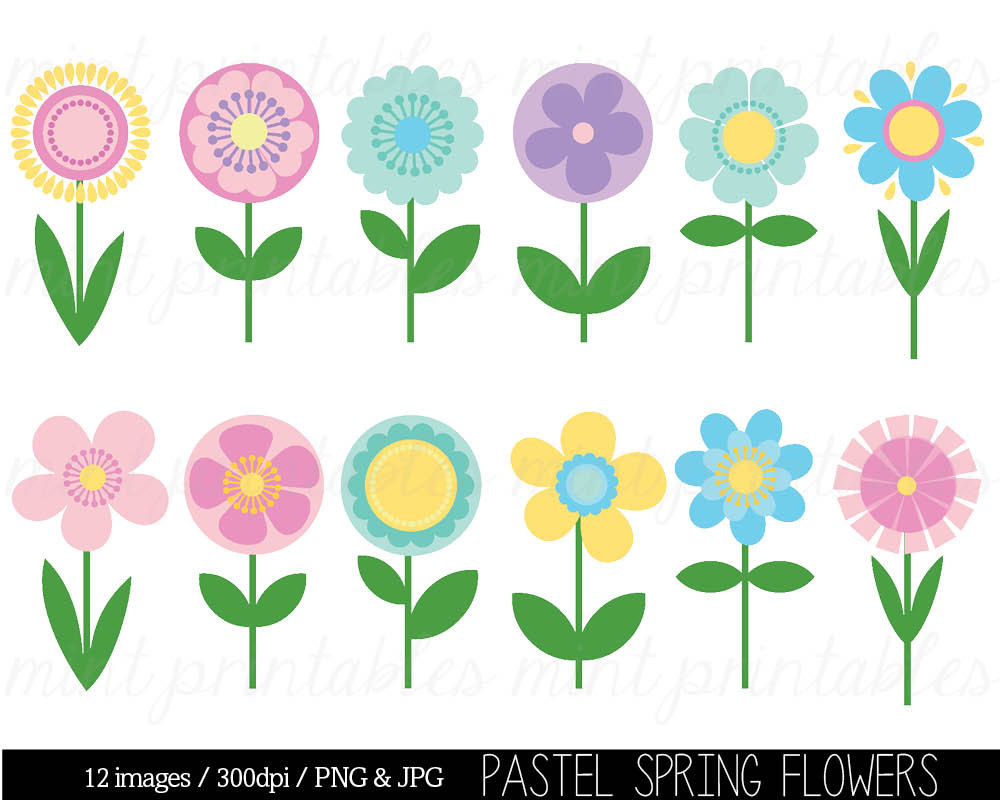 spring flower clip art - Spring Flowers Clip Art Free