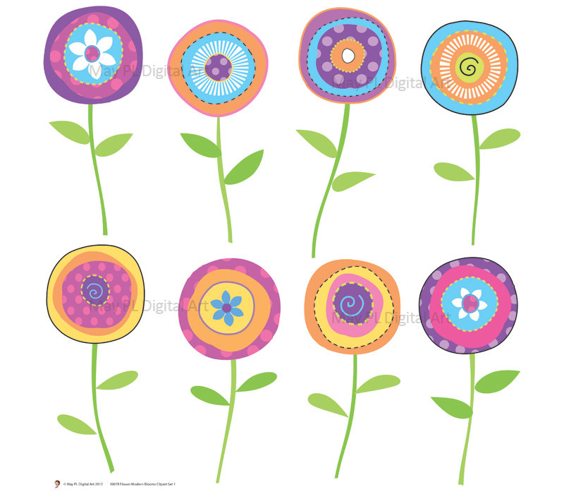 Spring Flowers Clipart .