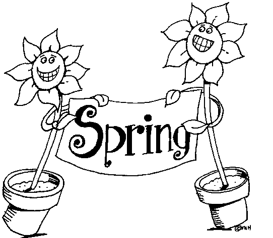 Spring Flowers Clip Art Galle - Spring Clip Art Black And White