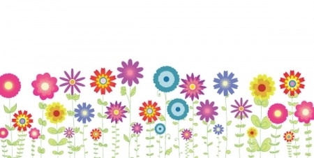 Clipart spring flowers border
