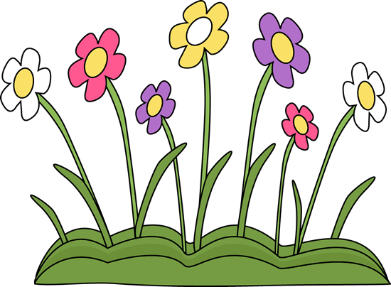 Spring flowers border clipart