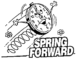 Spring Forward - Daylight Savings Time Clip Art