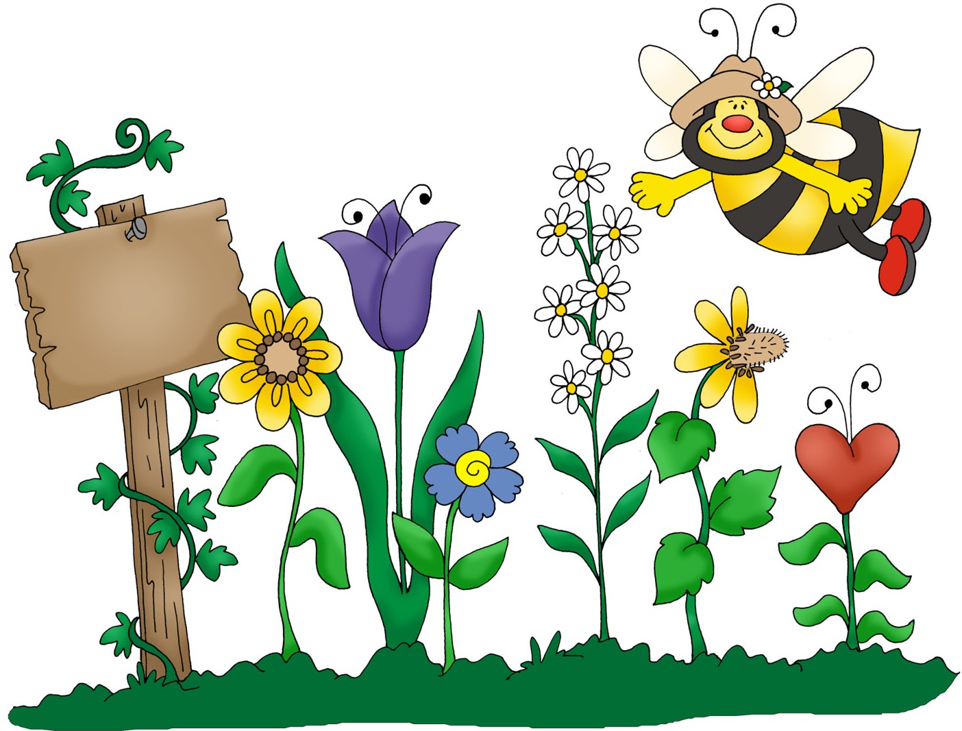 Spring garden clipart free clipart image the cliparts