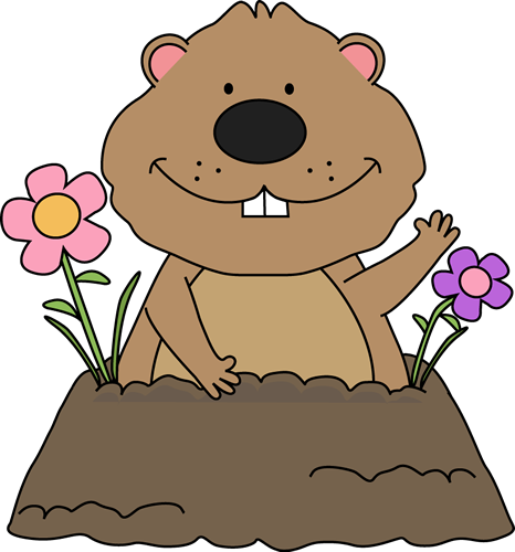 Free groundhog day clipart