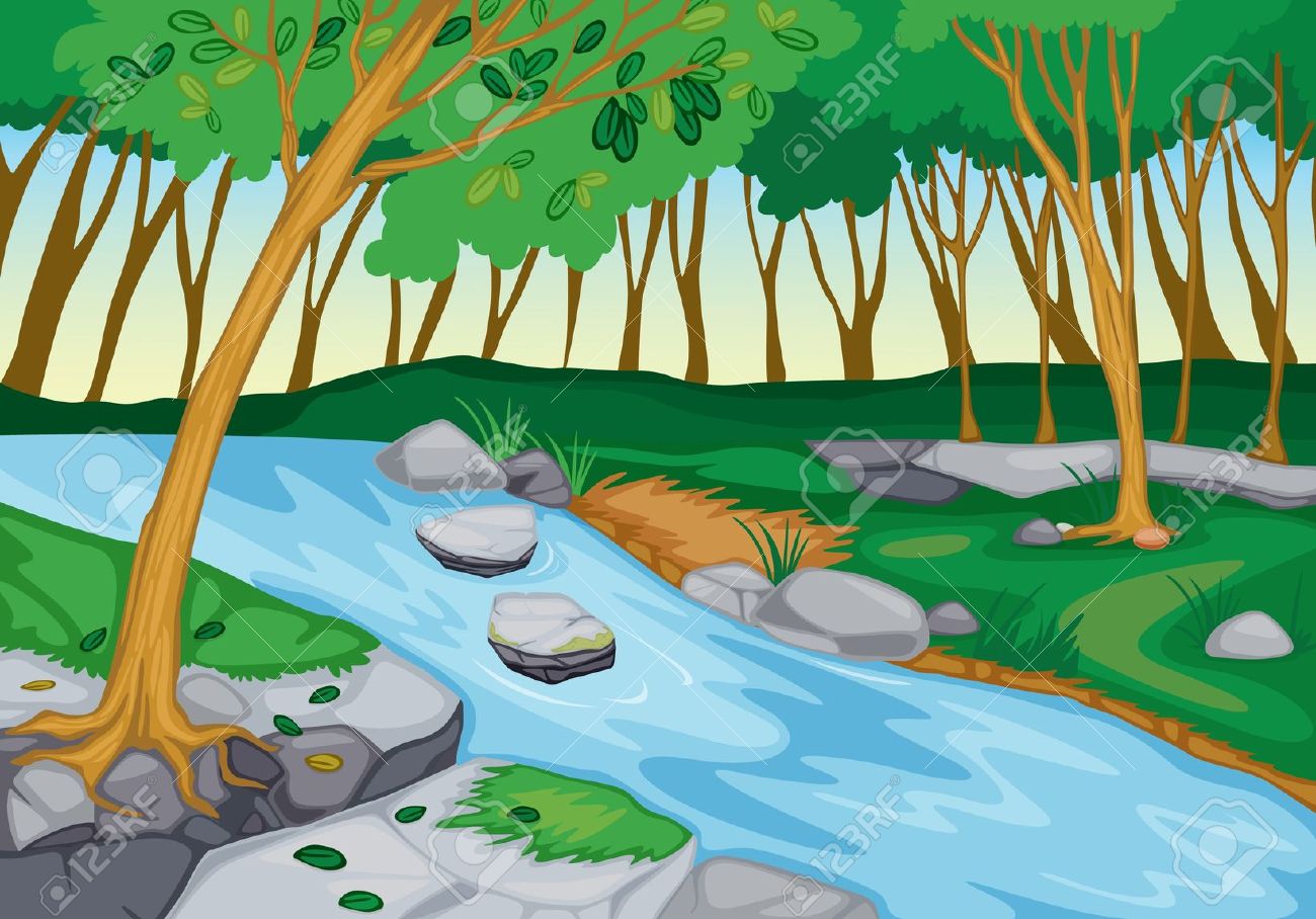 Mountain Stream Clipart #1