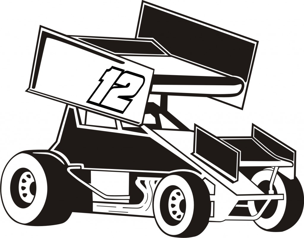 Sprint Car Coloring Pages .